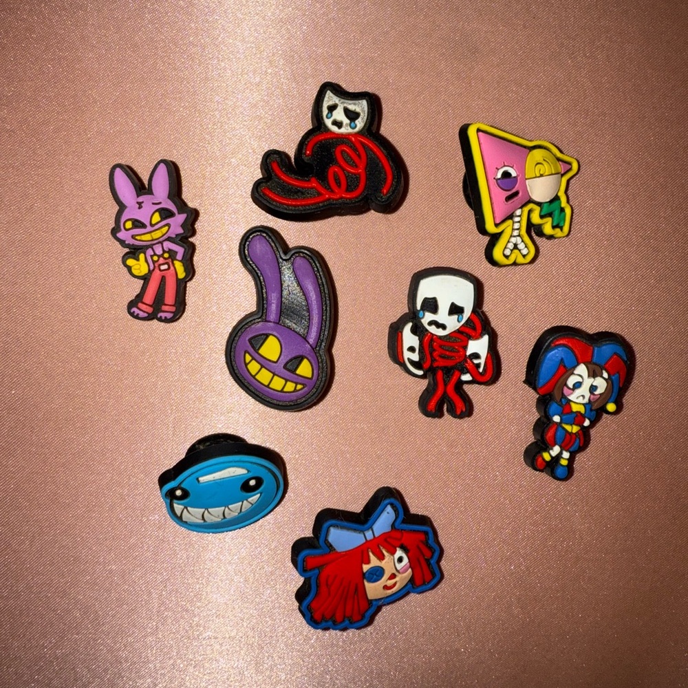 Digital Circus Croc Charms 8pcs